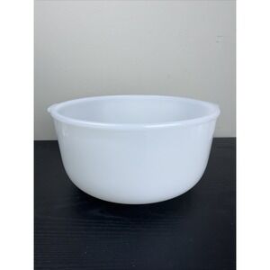 Vintage Glasbake 19CJ Large Mixing Bowl Sunbeam Mixmaster White Milk Glass